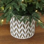 137 cm  künstlicher Weihnachtsbaum mit integriertem LED-Licht und dekorativem Pflanztopf