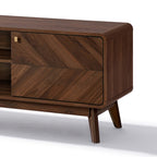 TV-Lowboard mit Walnussoptik und großzügigem Stauraum