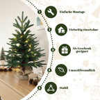 68 cm Künstlicher Weihnachtsbaum mit Beleuchtung, LED Kleiner Christbaum