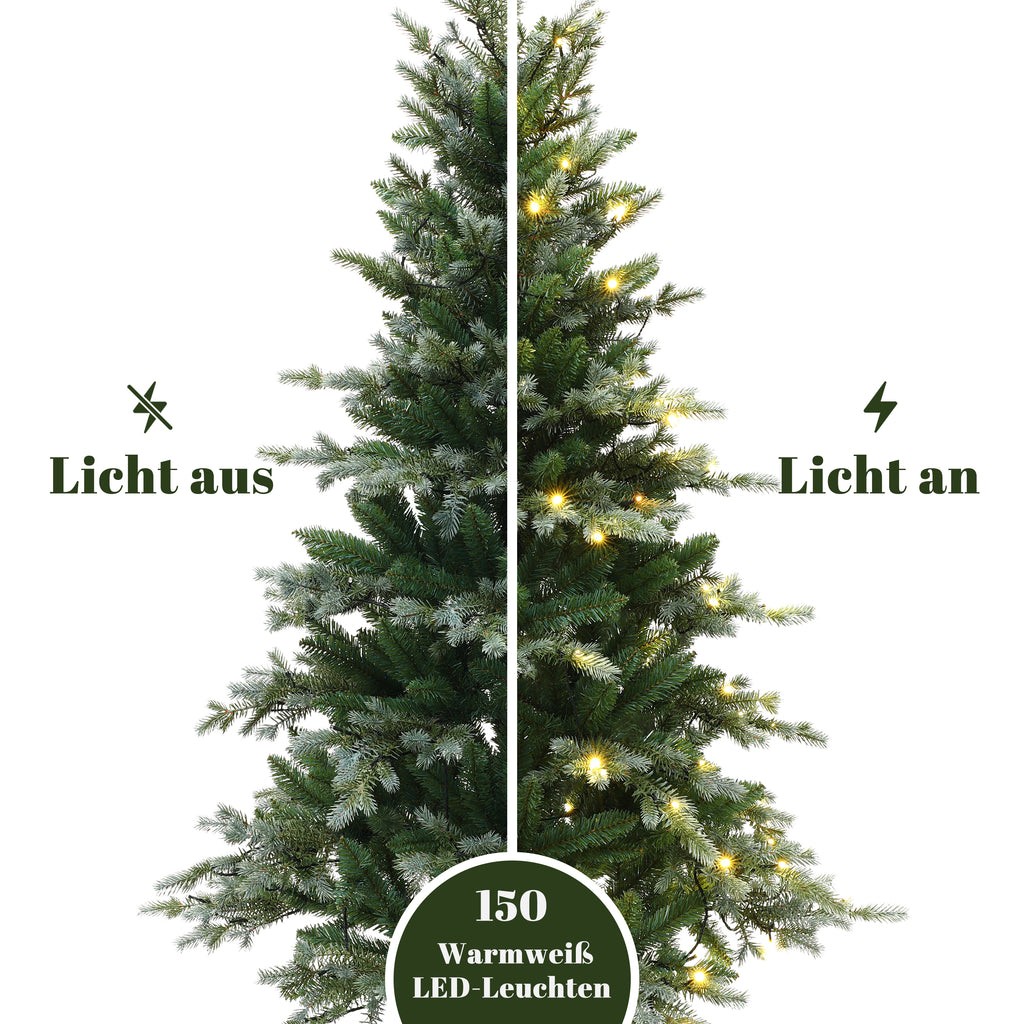 Künstlicher Weihnachtsbaum 150 cm mit Beleuchtung 8 Lichtmodi
