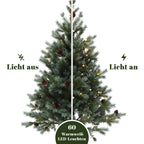 Künstlicher Weihnachtsbaum 90 cm mit Beleuchtung, 9 Lichtmodi