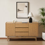 Modernes Sideboard in Eichenoptik mit 3 Schubladen und 2 Türen – 140 cm