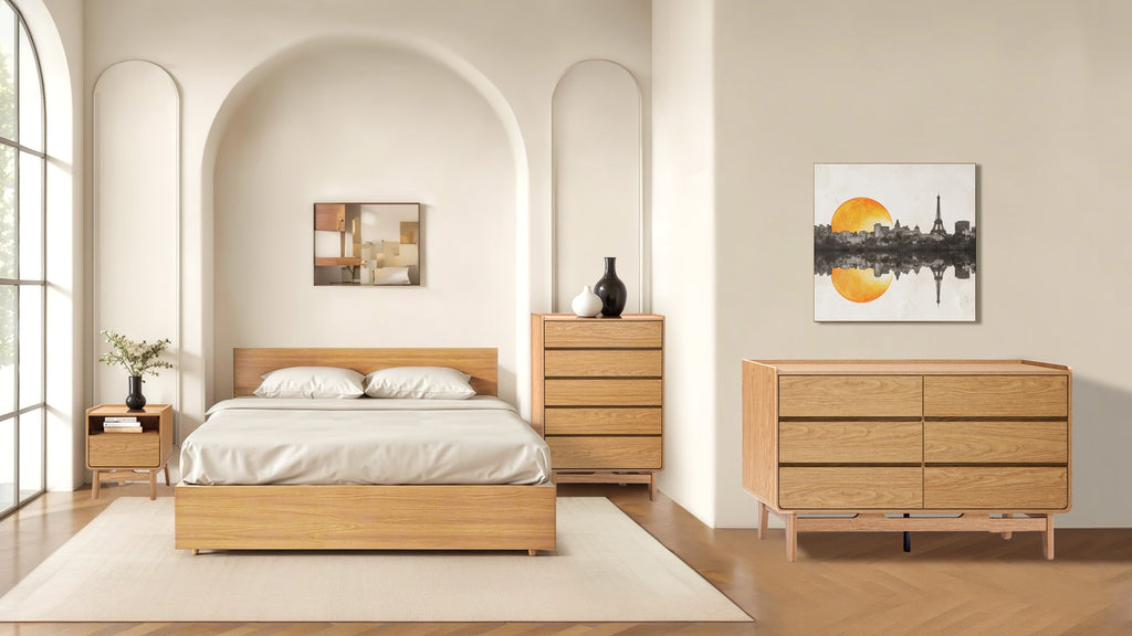 Nachttisch mit Schublade und Ablage in Eichenholzoptik