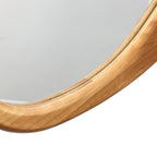 Flow Wandspiegel mit Holzrahmen in organischer Form