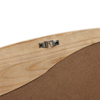 Flow Wandspiegel mit Holzrahmen in organischer Form