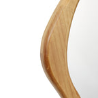 Flow Wandspiegel mit Holzrahmen in Freiform