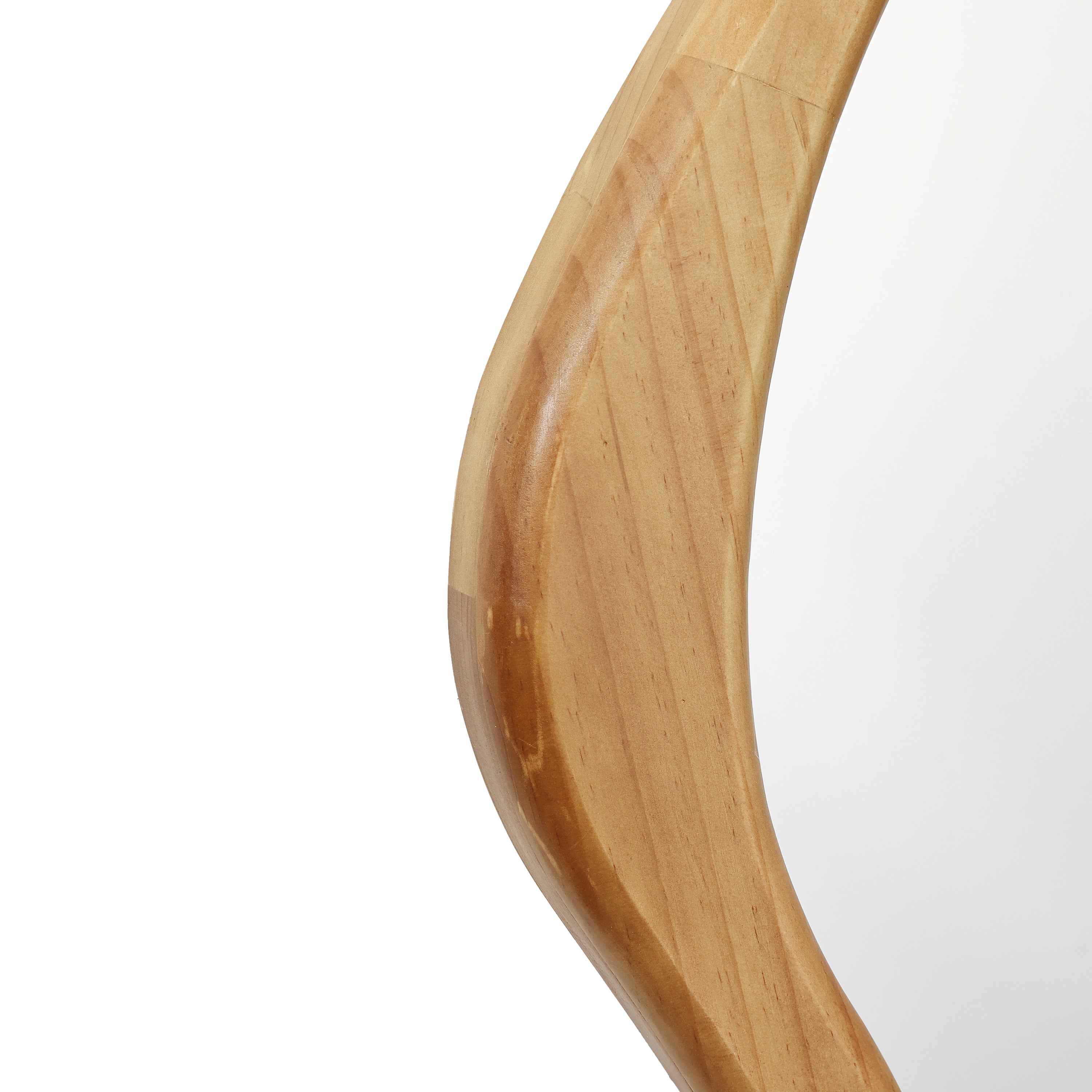 Flow Wandspiegel mit Holzrahmen in Freiform