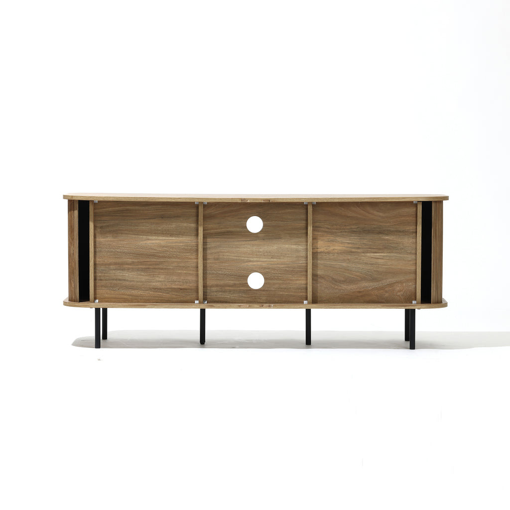 TV-Lowboard mit Schiebetüren und Kabeldurchlass