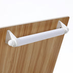 Kindertisch-Set mit 2 Stühlen, Papierrolle und Stauraum, Weiß/Natur