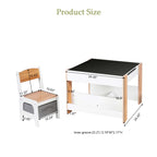 Kinder Tisch- und Stuhlset aus Holz, Weiß, Rechteckig