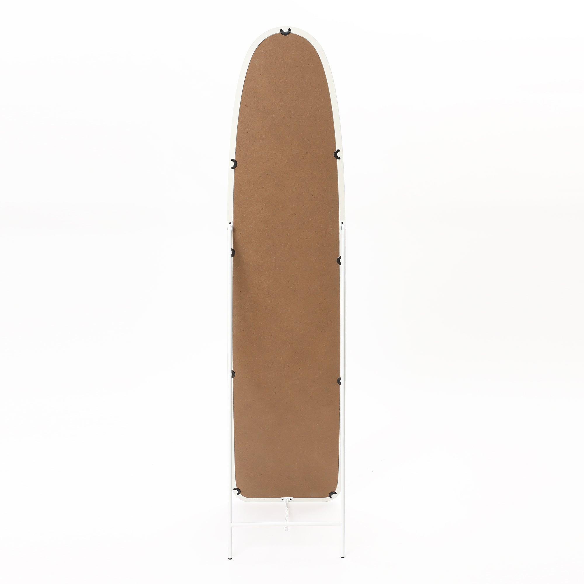 Schmaler Bogen-Form Ganzkörper-Spiegel in Weiß – Moderner Standspiegel für Schlafzimmer & Ankleidezimmer