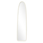 Schmaler Bogen-Form Ganzkörper-Spiegel in Weiß – Moderner Standspiegel für Schlafzimmer & Ankleidezimmer