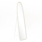 Schmaler Bogen-Form Ganzkörper-Spiegel in Weiß – Moderner Standspiegel für Schlafzimmer & Ankleidezimmer