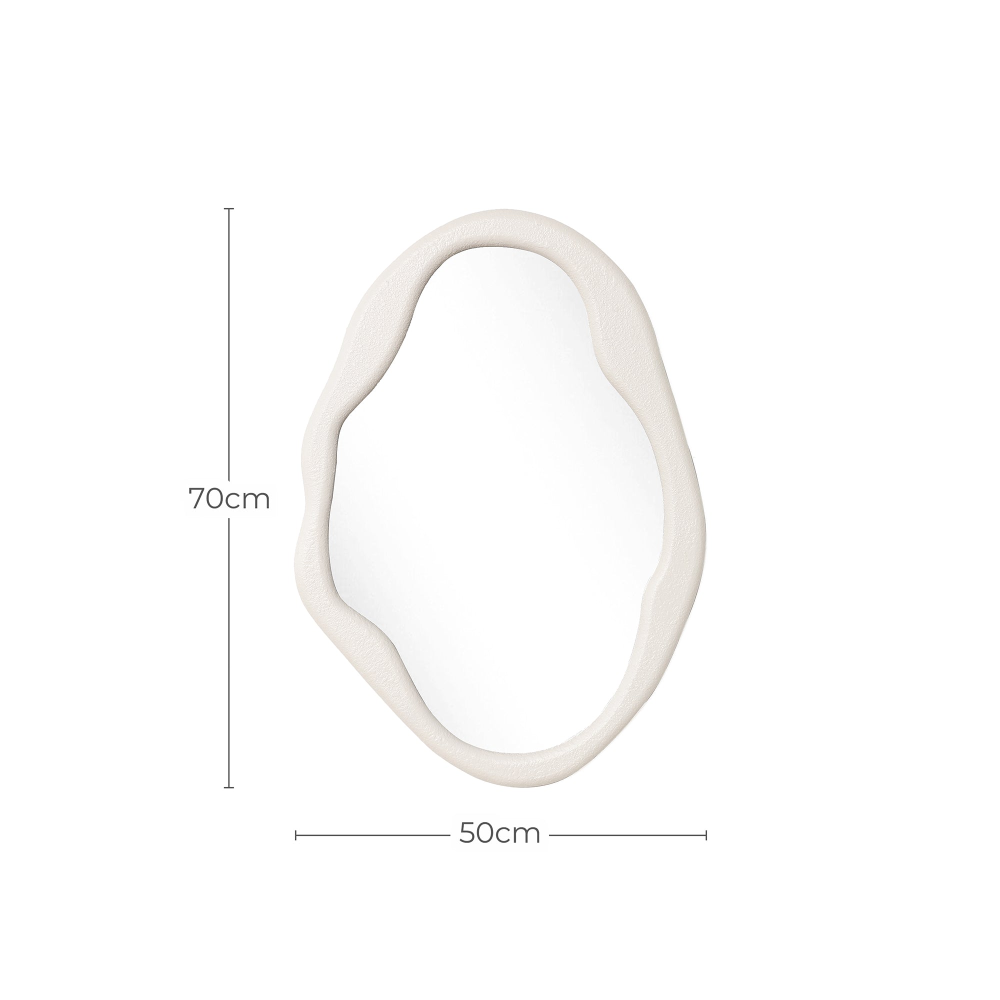 Irreguläre Fluid-Form Wandspiegel – Moderner Deko-Spiegel mit Organic Design für Wohnraum