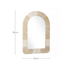 Arkaden-Form Ganzkörper-Spiegel – Steinmuster 拼接 Rahmen Deko-Spiegel für Wohnraum