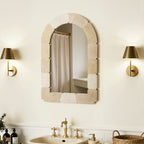 Arkaden-Form Ganzkörper-Spiegel – Steinmuster 拼接 Rahmen Deko-Spiegel für Wohnraum