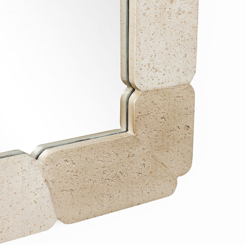 Arkaden-Form Ganzkörper-Spiegel – Steinmuster 拼接 Rahmen Deko-Spiegel für Wohnraum