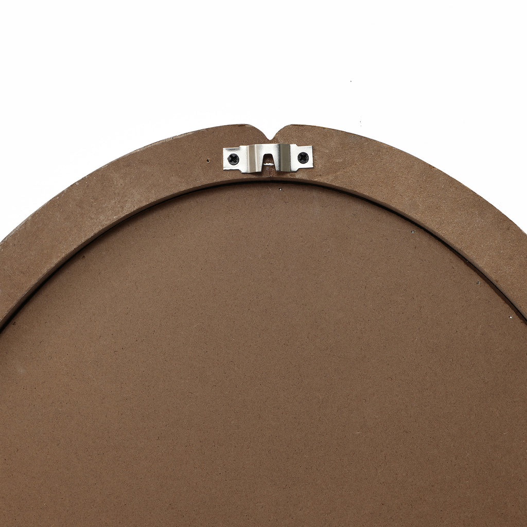 Elliptischer Steinmuster Wandspiegel – Ganzkörper-Spiegel mit Texturiertem Rahmen für Wohnraum