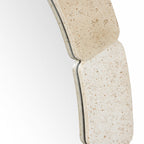 Elliptischer Steinmuster Wandspiegel – Ganzkörper-Spiegel mit Texturiertem Rahmen für Wohnraum