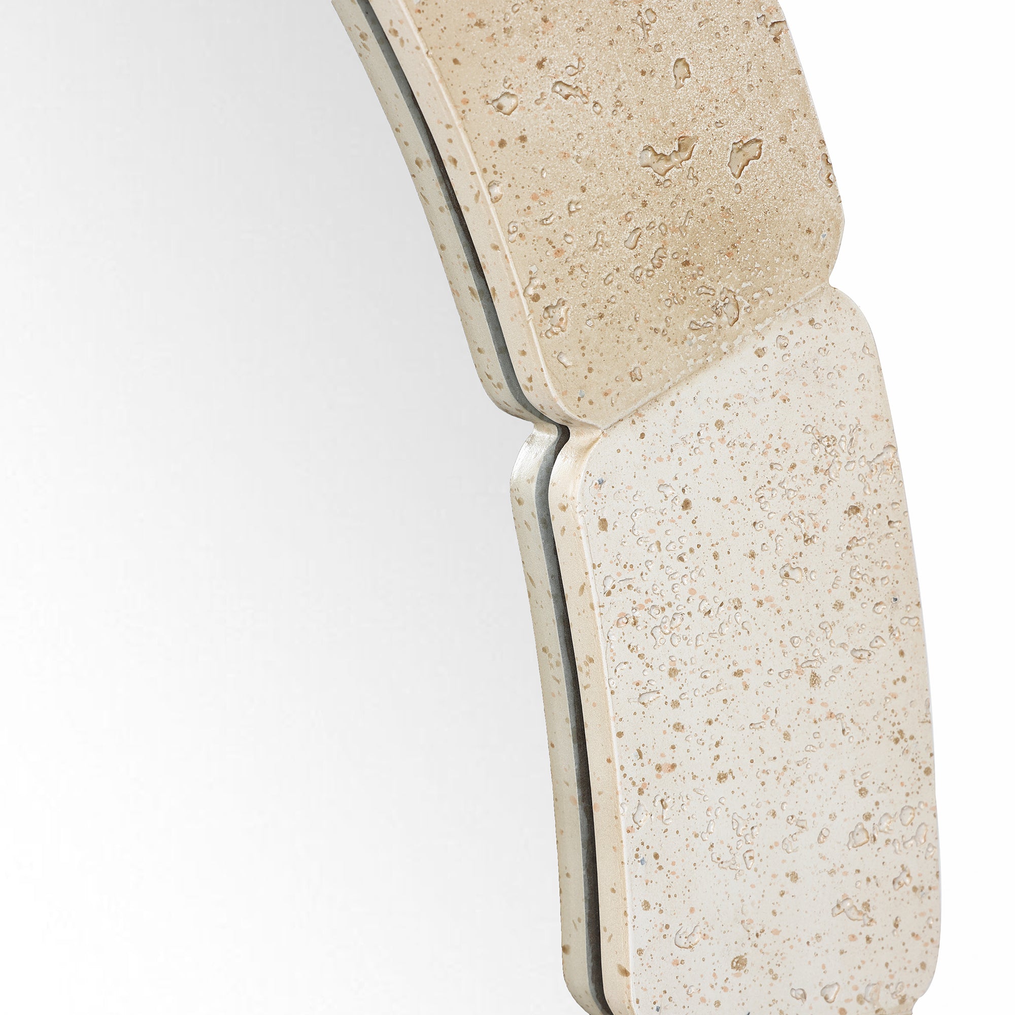 Elliptischer Steinmuster Wandspiegel – Ganzkörper-Spiegel mit Texturiertem Rahmen für Wohnraum