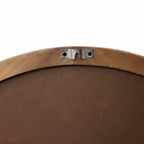 Runder 3D-Geometrie Holz-Wandspiegel – Deko-Spiegel mit Strukturiertem Rahmen für Wohnraum