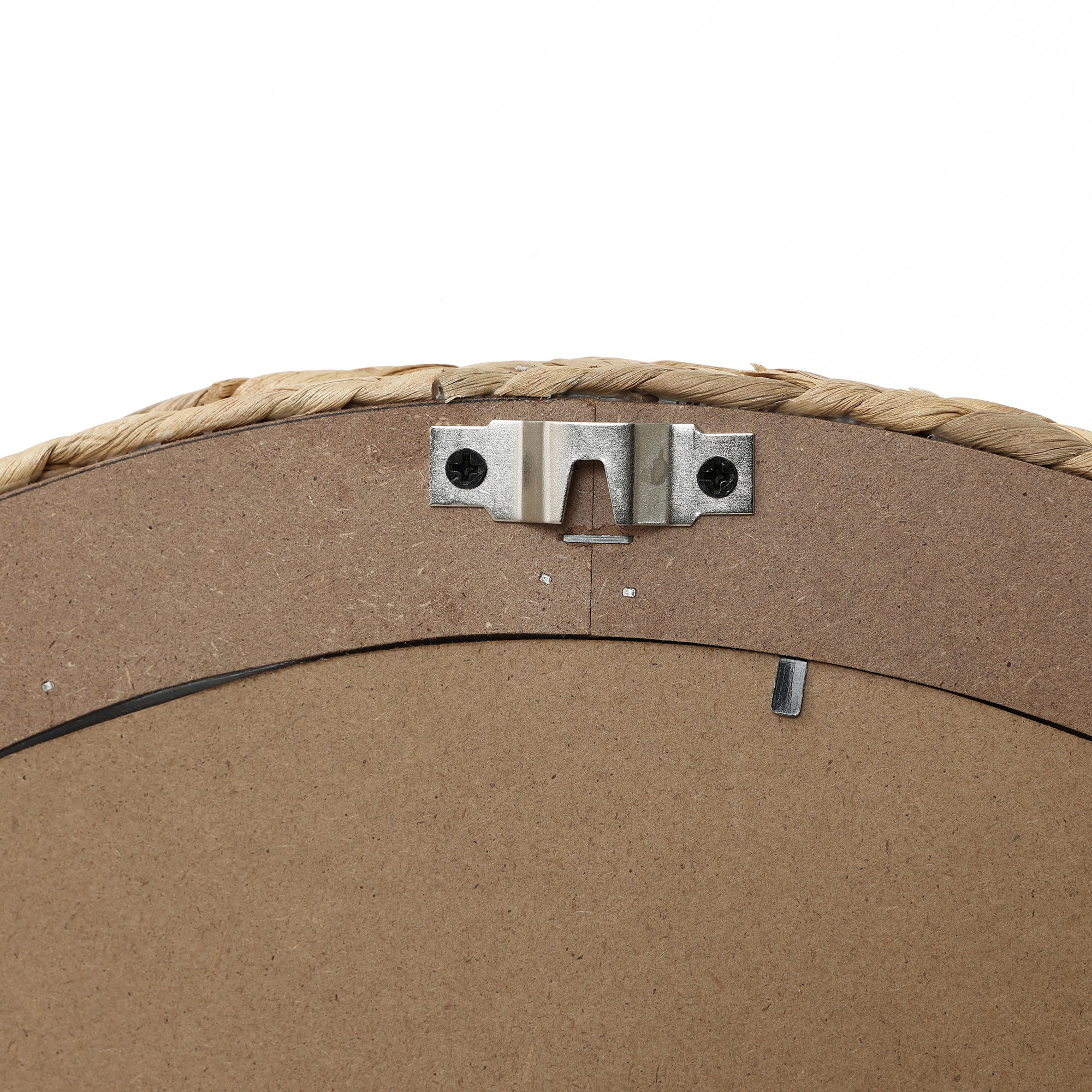 Runder Seegras-Gewebe Wandspiegel – Boho-Style Deko-Spiegel mit Naturrahmen für Wohnraum