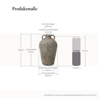 Vintage Terrakotta-Vase mit Doppelhenkeln – 30 cm