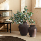 Vase Groß - Keramik-Optik aus Zement, Moderne Blumenvase im Wabi-Sabi Design