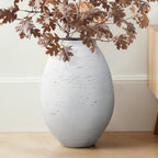 Moderne Blumenvase im Japandi-Stil, Handgefertigte Bodenvase