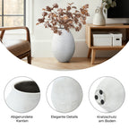Moderne Blumenvase im Japandi-Stil, Handgefertigte Bodenvase