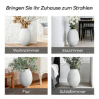 Moderne Blumenvase im Japandi-Stil, Handgefertigte Bodenvase