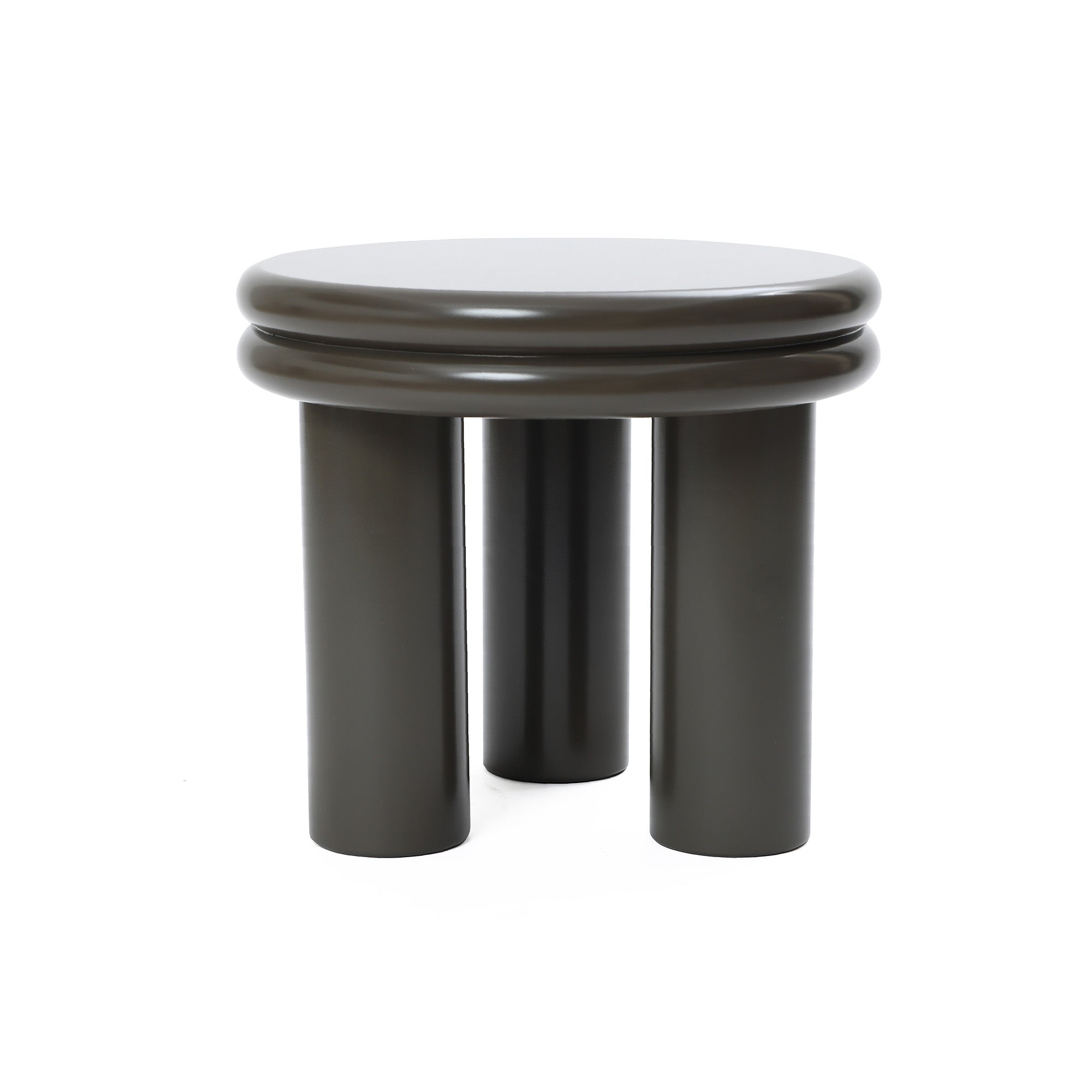 Runder Beistelltisch in Dunkelgrün – vielseitig als Sofa- oder Nachttisch