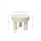 Moderner runder Beistelltisch in Weiß