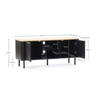 120 cm Modernes TV-Board in Schwarz