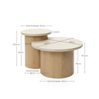 2er-Set Moderner Couchtisch/Beistelltisch