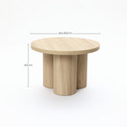 Moderner runder Couchtisch aus Holz – Naturholz Kaffeetisch für Wohnzimmer