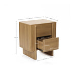 Moderner Nachttisch in Holzoptik mit zwei Schubladen