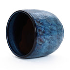 Keramik Blumentopf Groß, Round Übertöpfe Außen & Innen, Massiver Pflanzkübel mit Drainage-Loch ideal für Wohnzimmer, Küche und Balkon (Marineblau, Ø30xH28 cm)