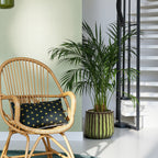 Hometopia Keramik Blumentopf, rund, mit Ablaufloch, Ø 23 cm, Olivgrün,Keramik,Frostsicher Wetterfest,Massiver Pflanzkübel mit Drainage-Loch ideal für Balkon&Garten,Terrasse,Wohnzimmer Ø23xH21 cm