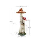 Pilz Gartenfigur mit Solarlicht 80 cm, magische Deko für Garten & Terrasse