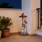 Pilz Gartenfigur mit Solarlicht 80 cm, magische Deko für Garten & Terrasse