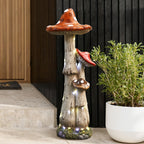 Pilz Gartenfigur mit Solarlicht 80 cm, magische Deko für Garten & Terrasse