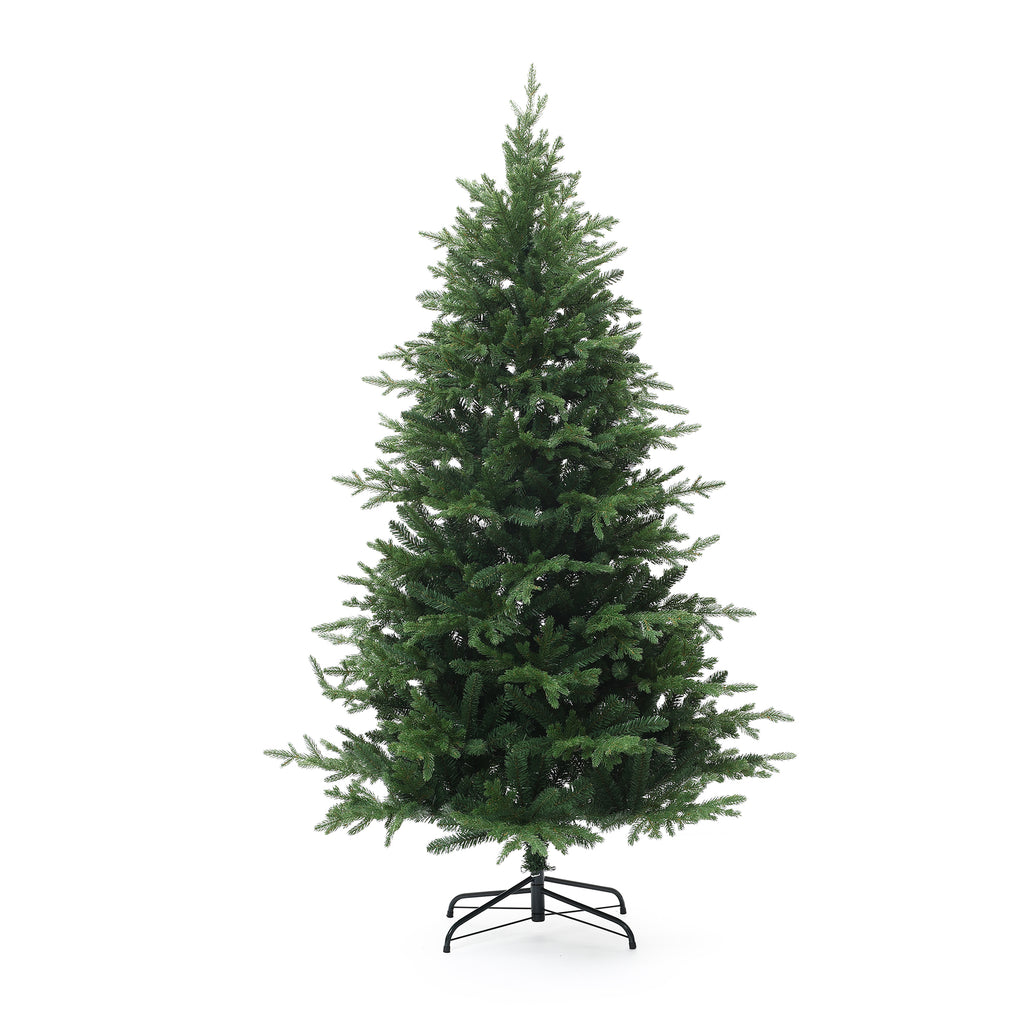180 cm künstlicher Weihnachtsbaum – Klassisches Design mit 2565 Zweigen (PE+PVC), Ø 120 cm, inkl. stabilem Metallständer