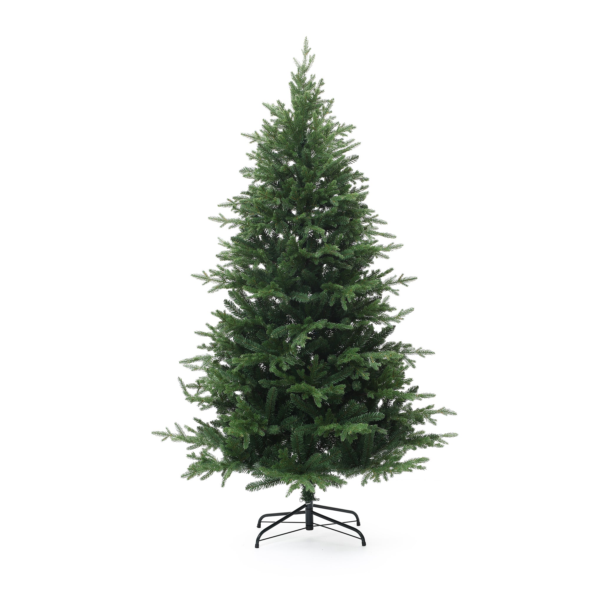 180 cm künstlicher Weihnachtsbaum – Klassisches Design mit 2565 Zweigen (PE+PVC), Ø 120 cm, inkl. stabilem Metallständer