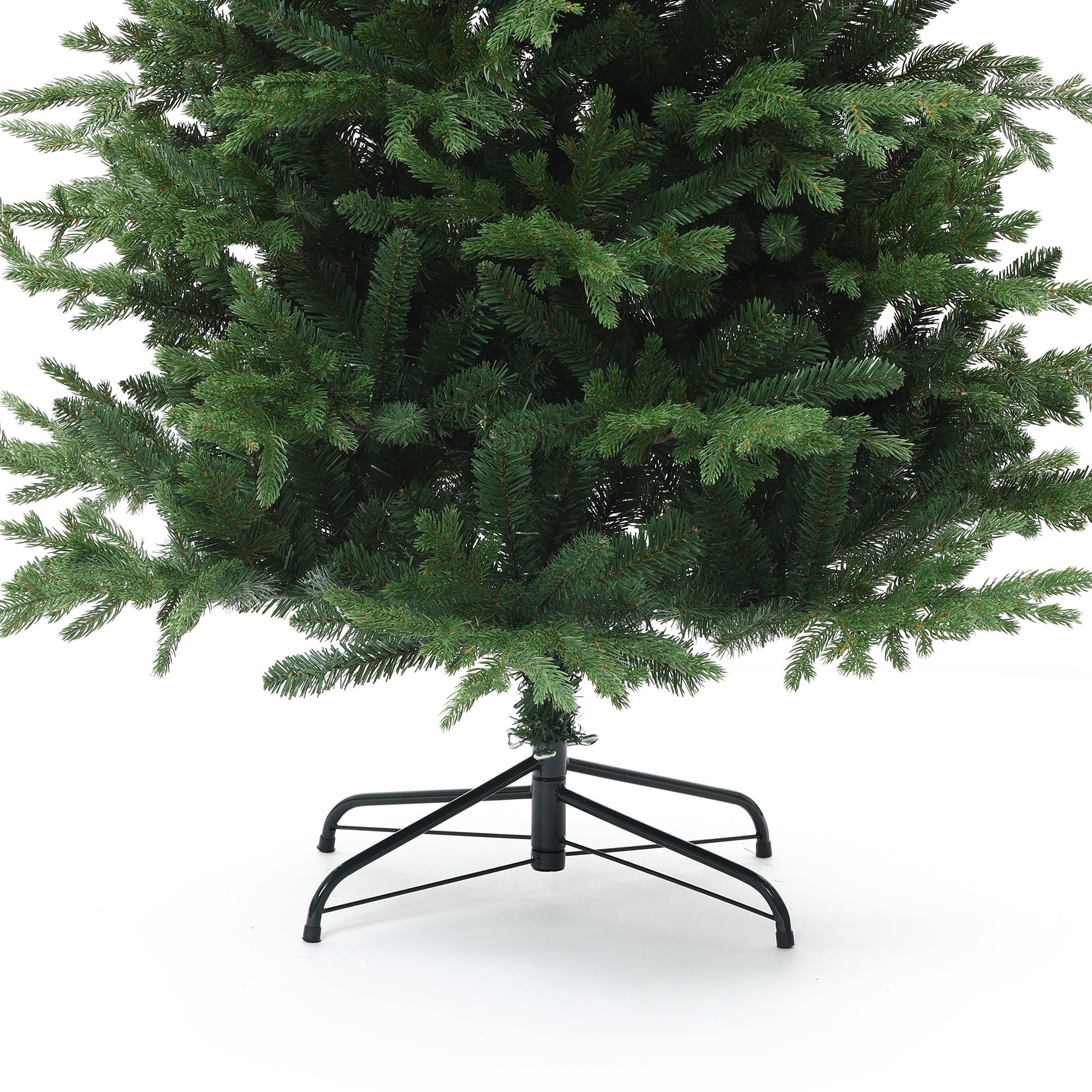 180 cm künstlicher Weihnachtsbaum – Klassisches Design mit 2565 Zweigen (PE+PVC), Ø 120 cm, inkl. stabilem Metallständer