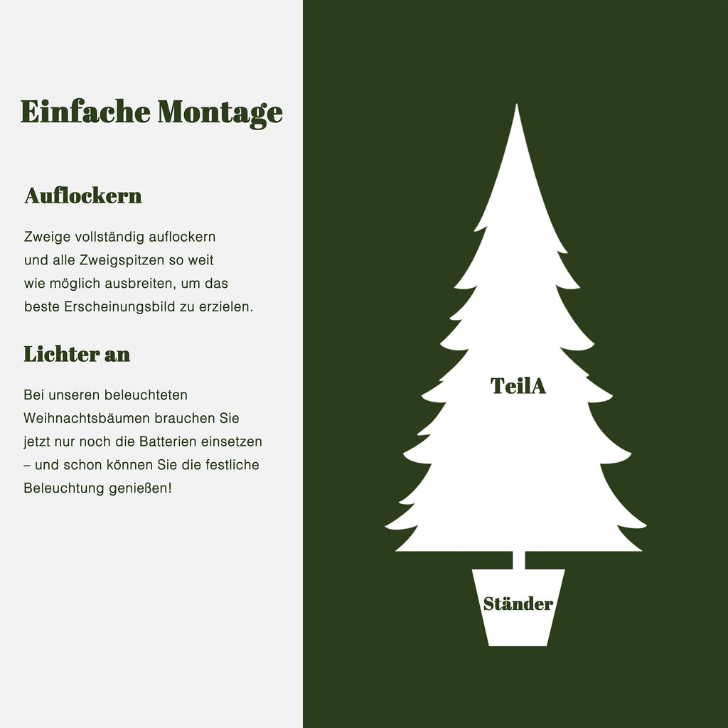 90 cm künstlicher Weihnachtsbaum mit integrierter LED-Beleuchtung und Tannenzapfen-Dekor