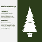 90 cm künstlicher Weihnachtsbaum mit integrierter LED-Beleuchtung und Tannenzapfen-Dekor