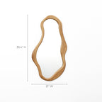 Flow Wandspiegel mit Rahmen aus Naturholz