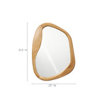 Flow Wandspiegel mit Holzrahmen in organischer Form