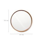 Runder Wandspiegel mit Jean-Holzrahmen Durchmesser 80 cm